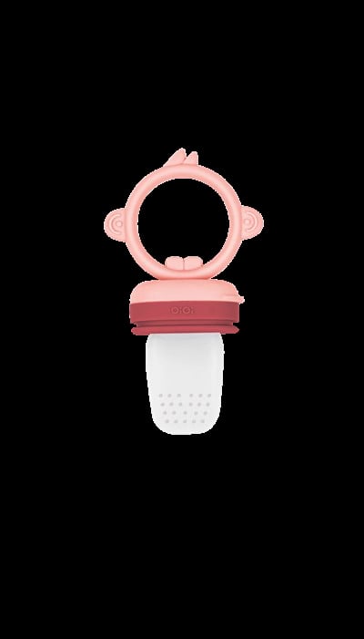 OiOi OiOi Silikon Meyve Sebze Alıştırıcı Pinky Pink Velvet Rose Emzik Askısı