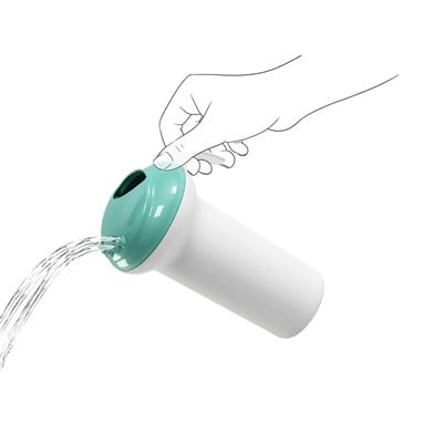 OkBaby Onda Slim Katlanır Bebek Küveti & Splash Bebek Duşu & Doğal Banyo Süngeri No.10 / Turkuaz