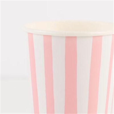 Pembe Çizgili Bardaklar (8'li)