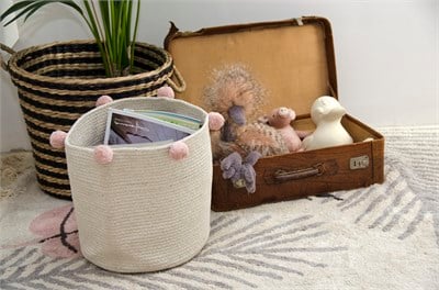 PONPON SEPET NATUREL/PEMBE