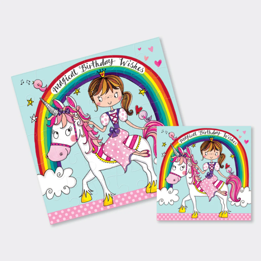 Rachel Ellen Design YapBozlu Yazı Kartı / Princess & Unicorn