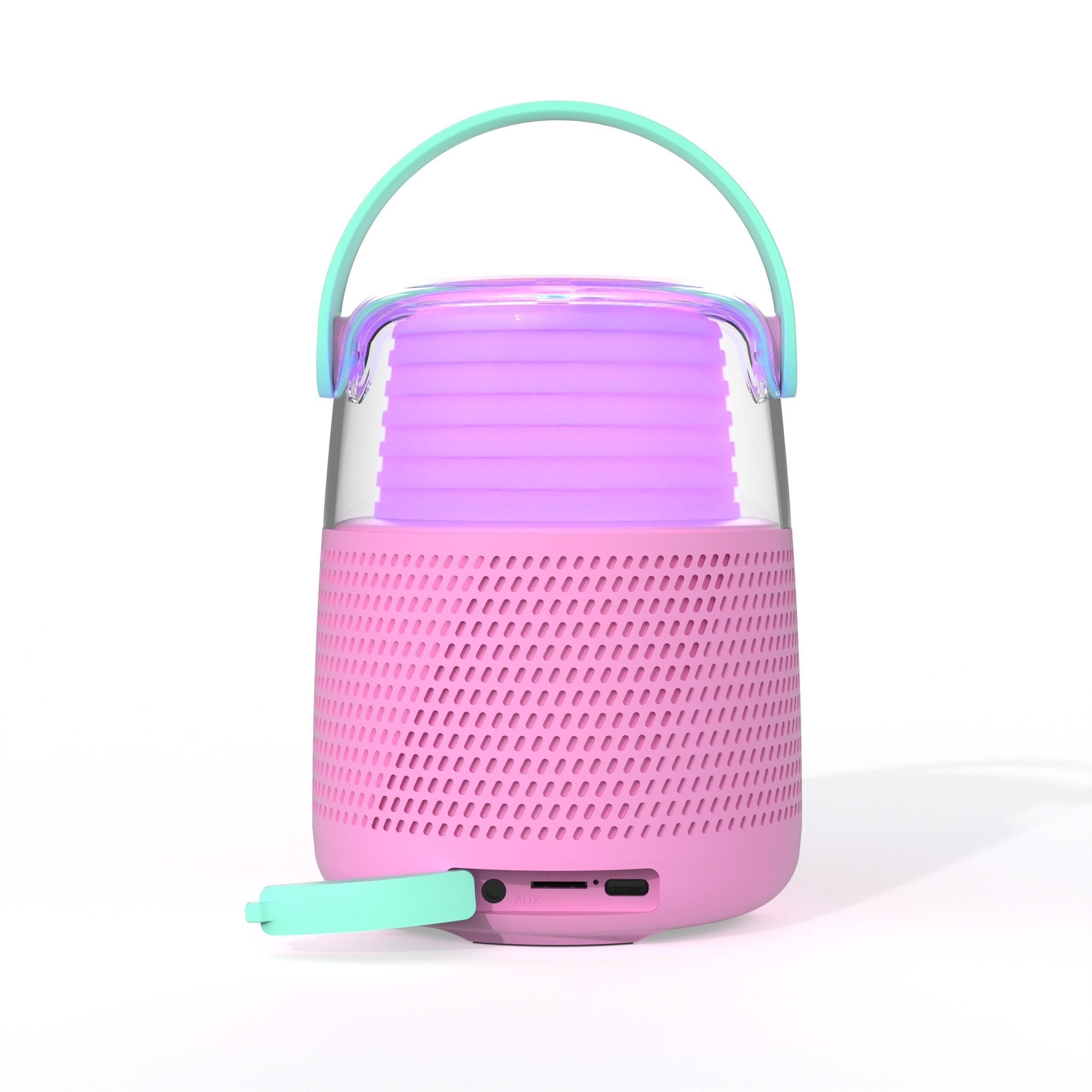 Retro 5 Farklı Ses Efektli, Mikrofonlu Karaoke - Pembe Kategorisiz MOB
