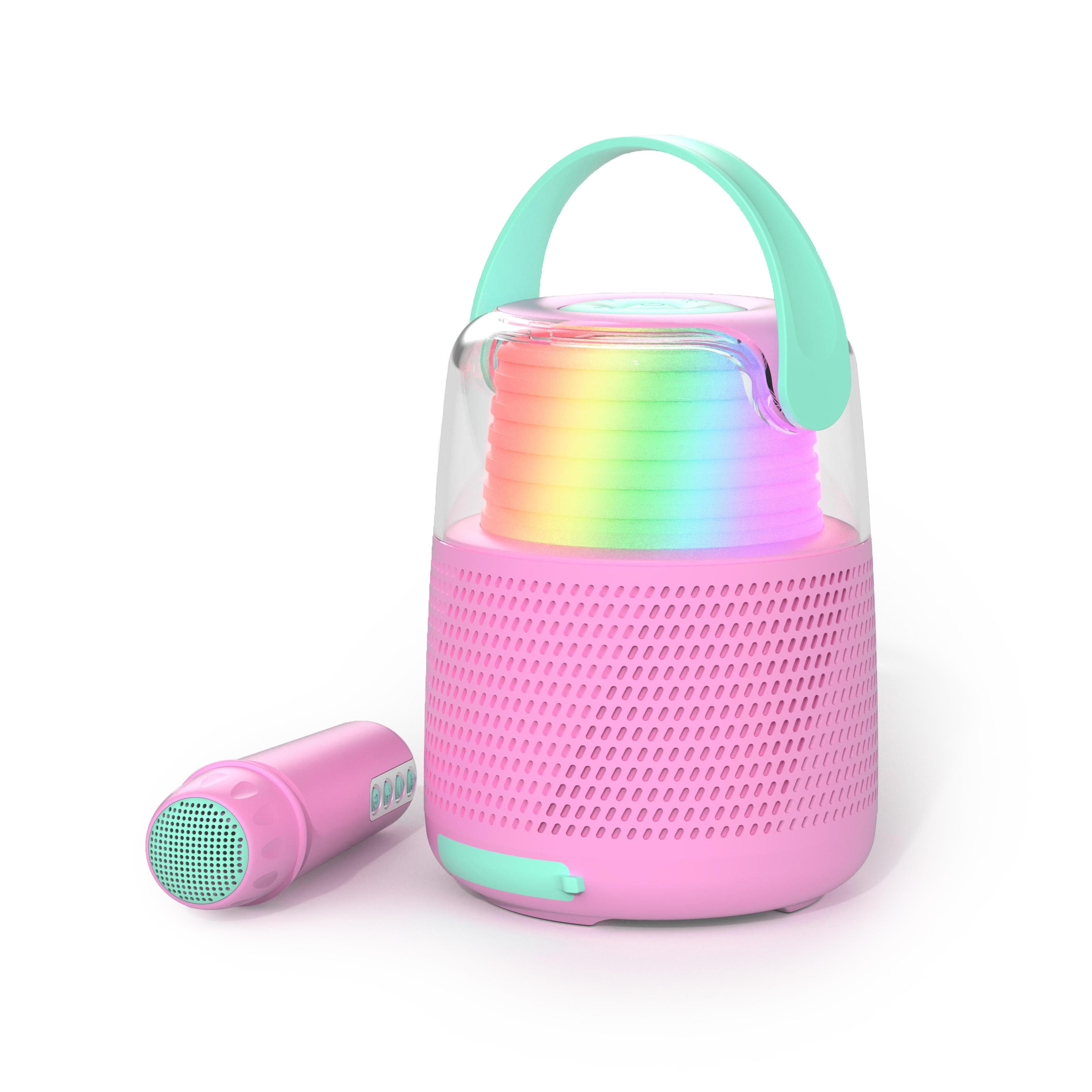 Retro 5 Farklı Ses Efektli, Mikrofonlu Karaoke - Pembe Kategorisiz MOB