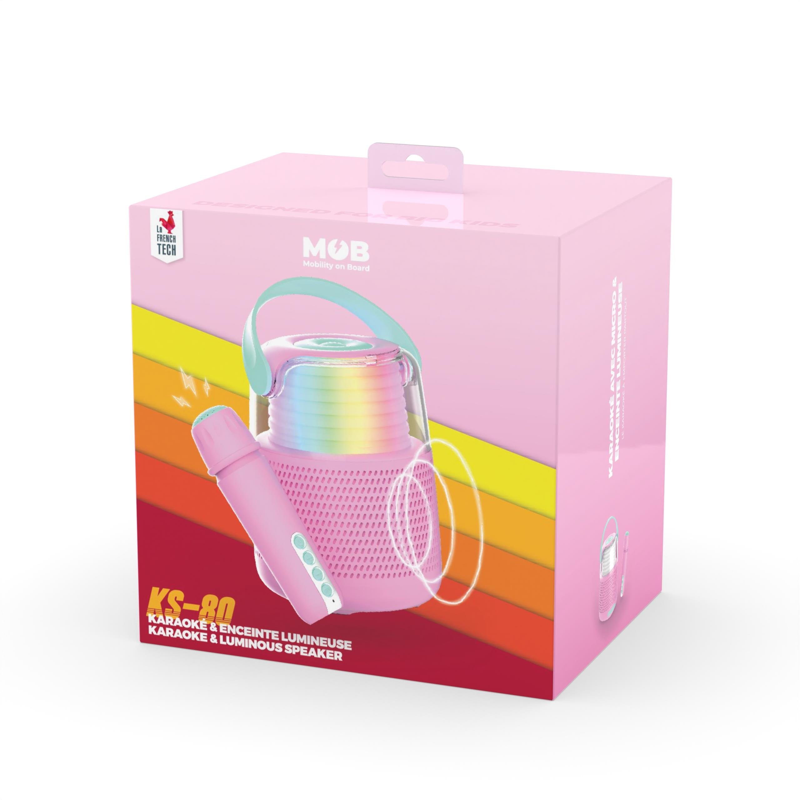 Retro 5 Farklı Ses Efektli, Mikrofonlu Karaoke - Pembe Kategorisiz MOB