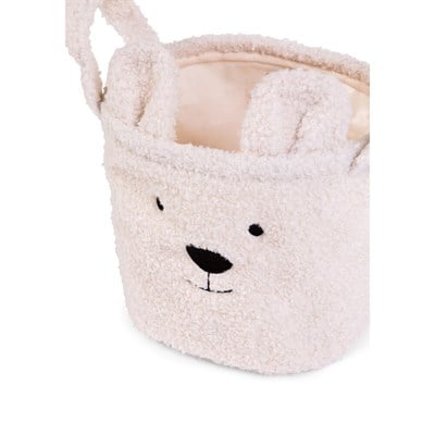 Saklama Kutusu Teddy White 25X20X20 Kanvas Sepetler ChildHome