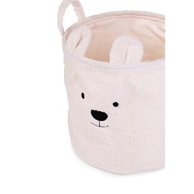 Saklama Kutusu Teddy White 30X30X30 Kanvas Sepetler ChildHome