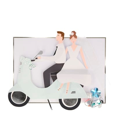 Scooter Çifti Tebrik Kartı