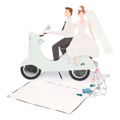 Scooter Çifti Tebrik Kartı