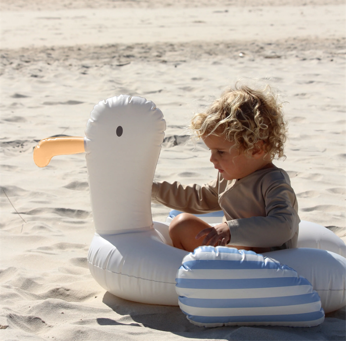 SunnyLife Martı çocuk Şişme Deniz ve Havuz Simidi Blue Stripe