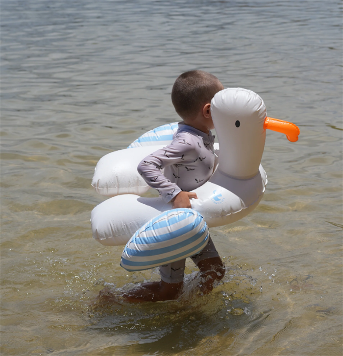 SunnyLife Martı çocuk Şişme Deniz ve Havuz Simidi Blue Stripe