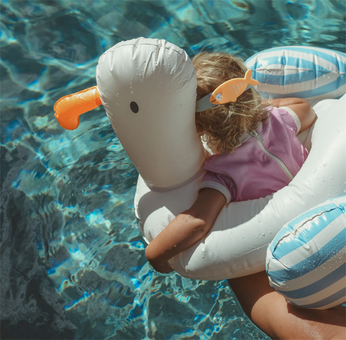 SunnyLife Martı çocuk Şişme Deniz ve Havuz Simidi Blue Stripe