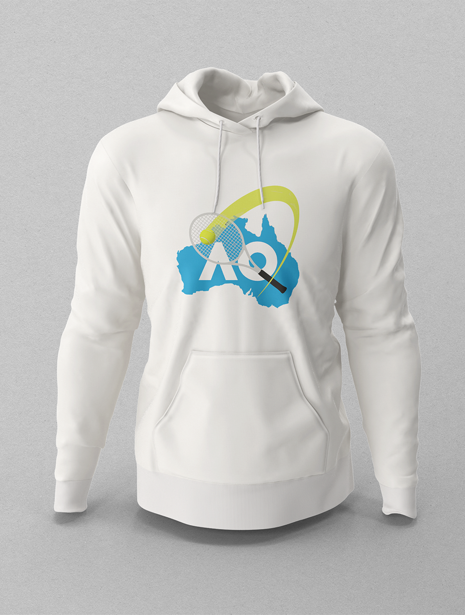 Australian Open Beyaz Hoodie