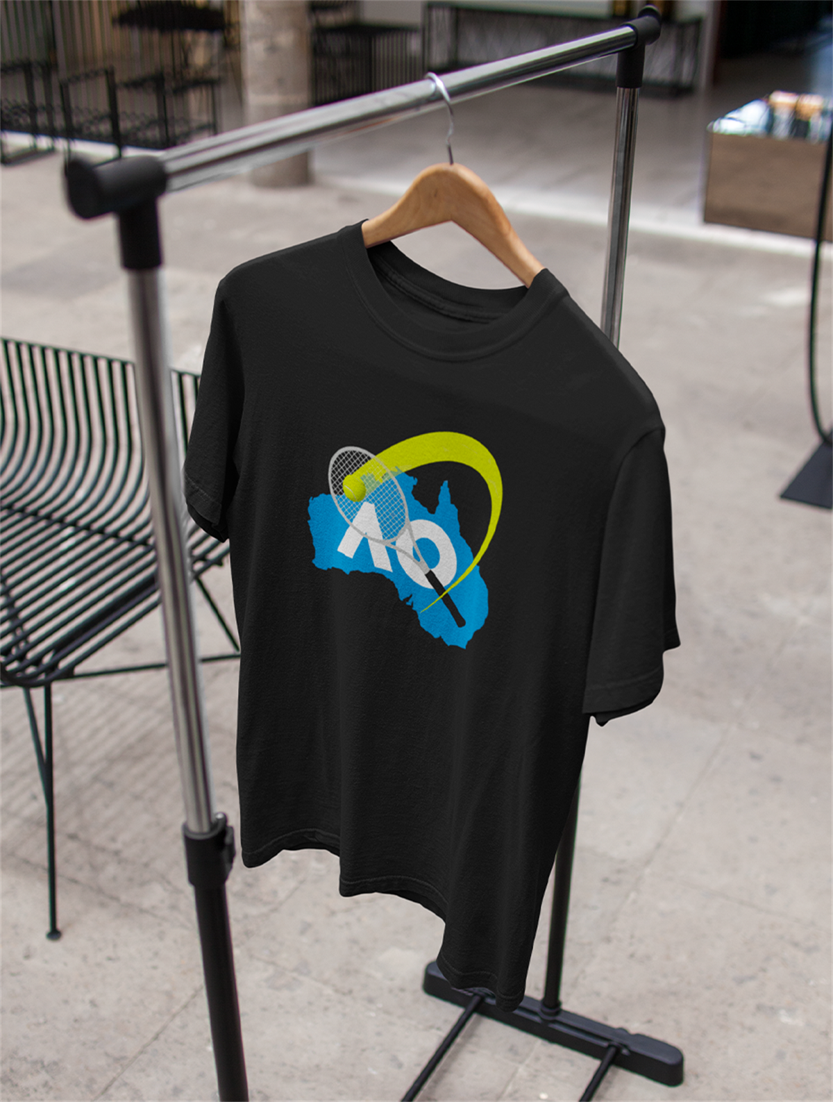 Australian Open Siyah T-shirt