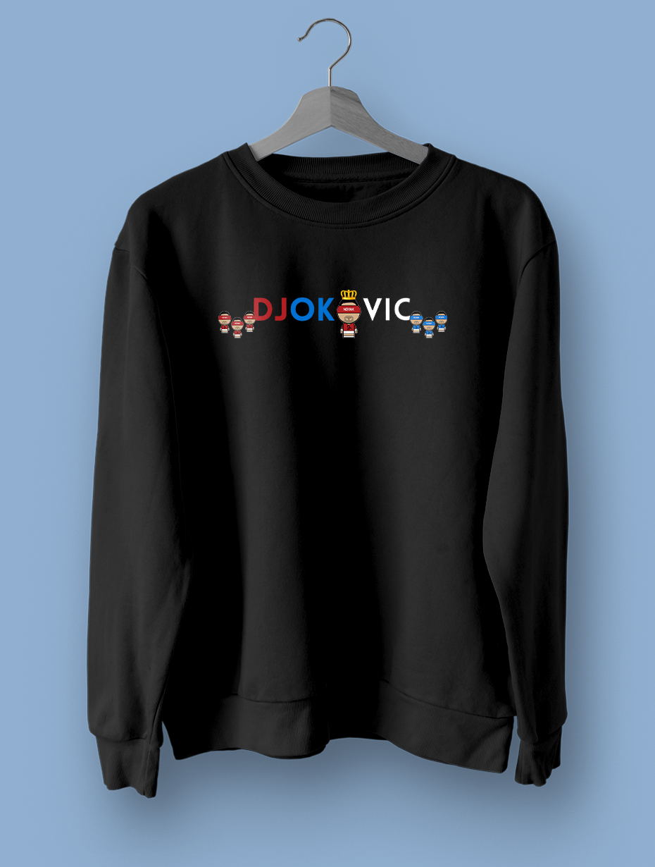 Djokovic Crown Siyah Sweatshirt