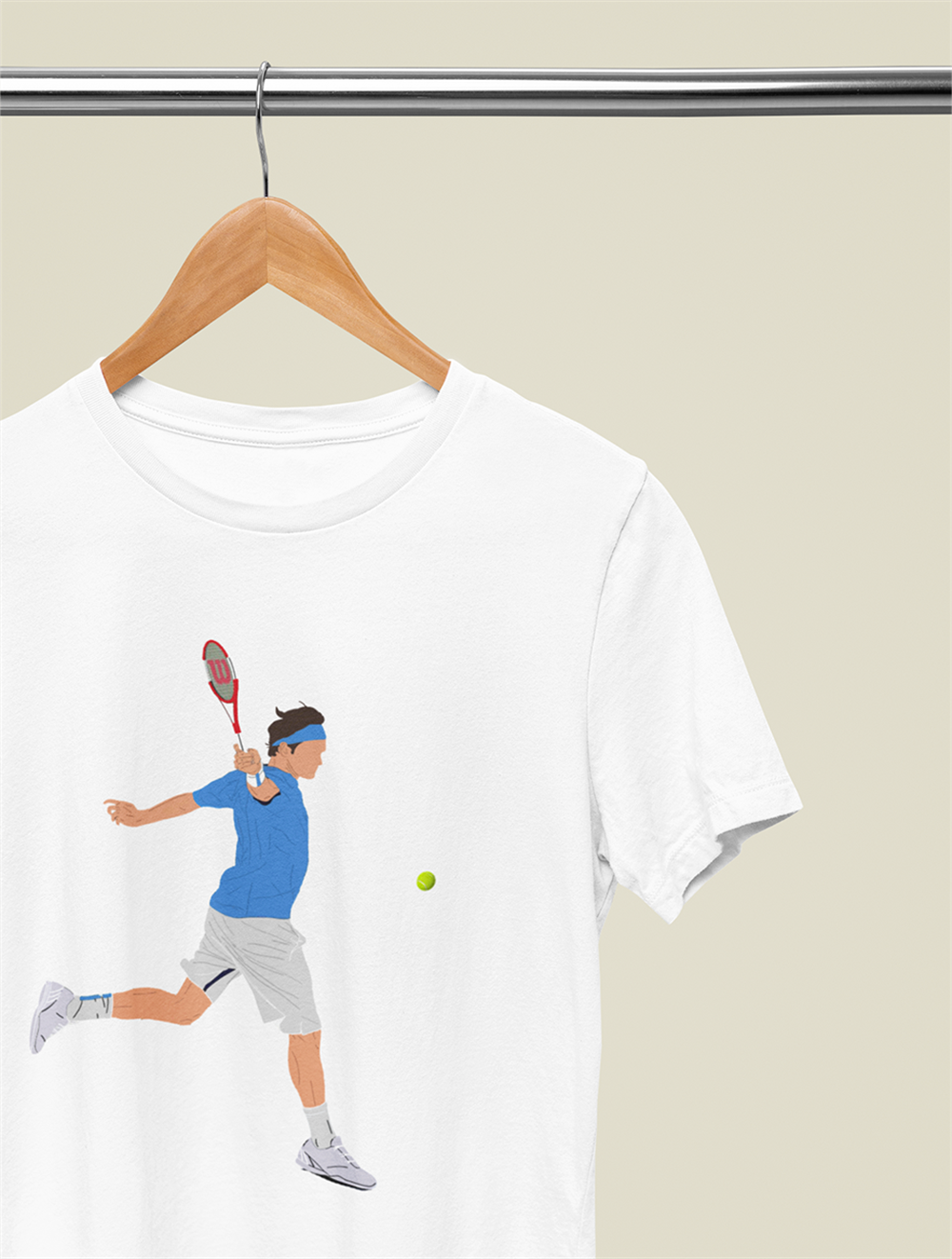 Federer Backhand Beyaz T-shirt