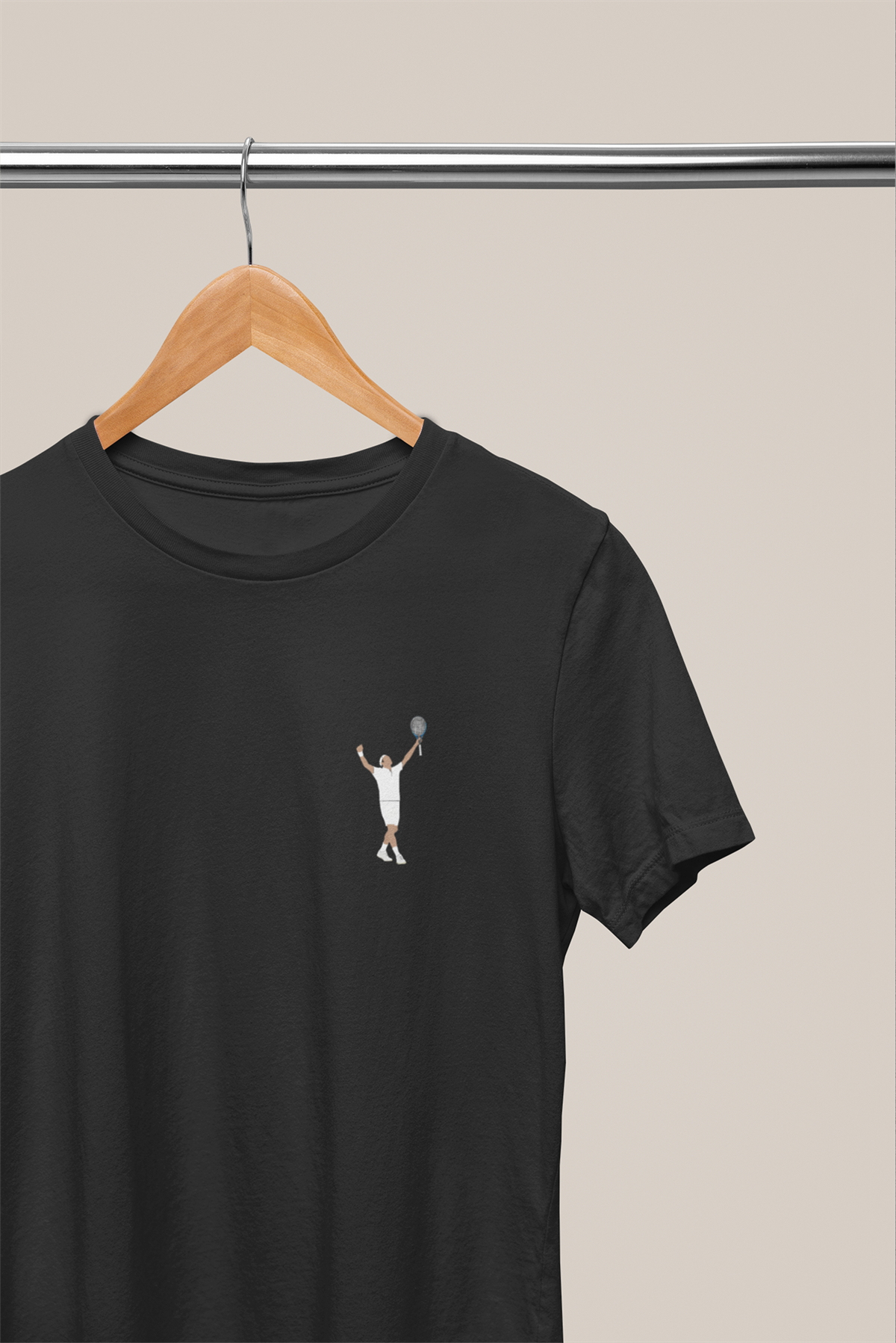 Federer Minimal Siyah T-shirt