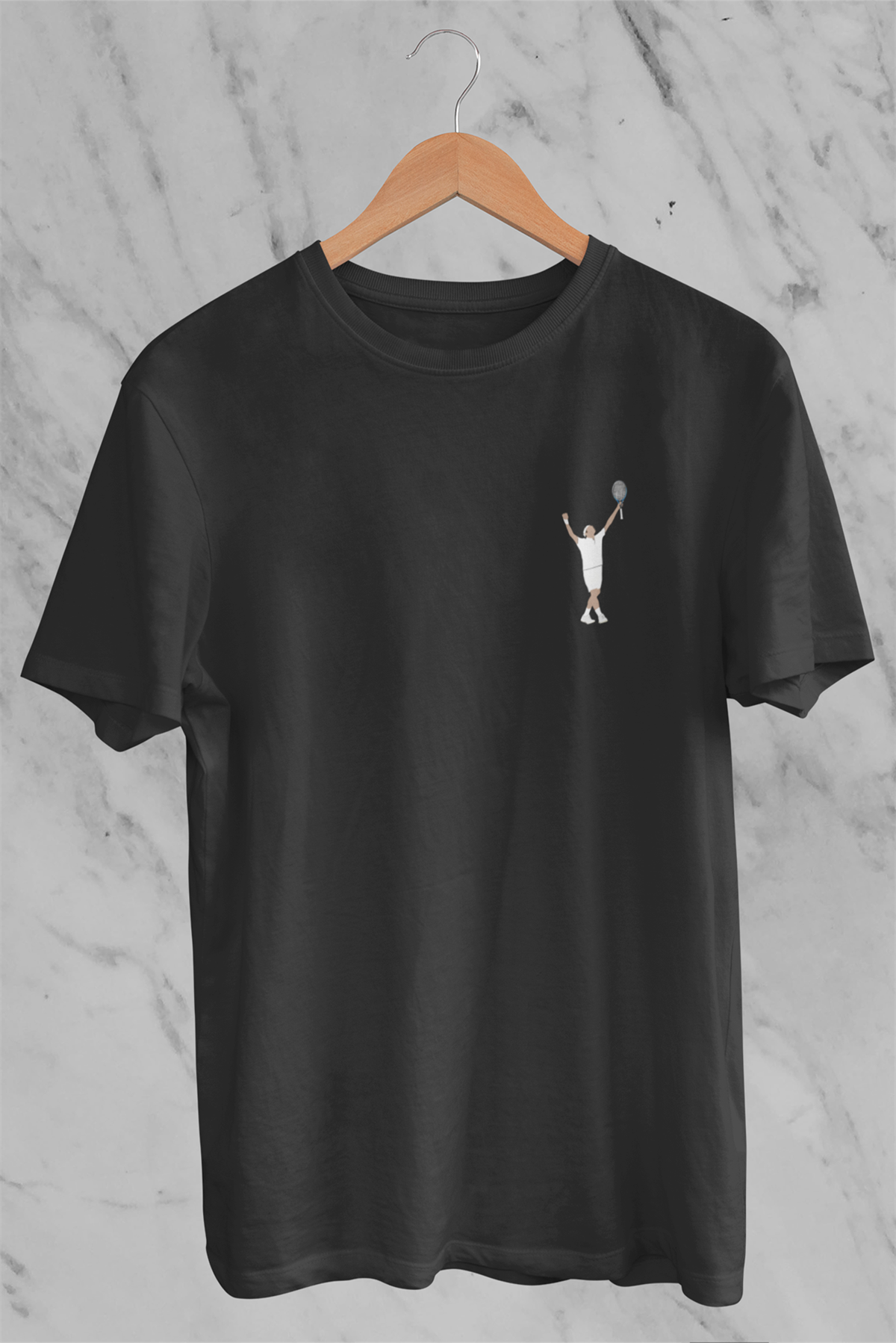 Federer Minimal Siyah T-shirt