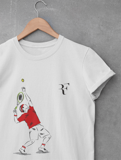 Federer Service Beyaz T-shirt