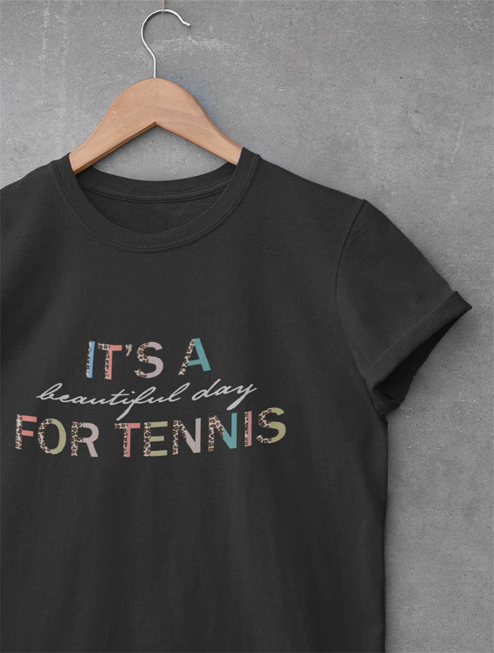 Its For Tennis Siyah T-shirt
