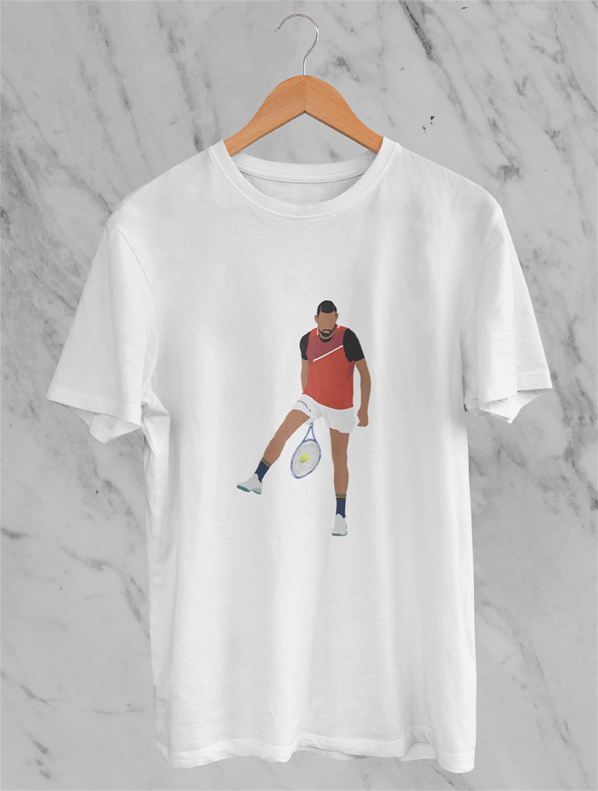 Nick Kyrgios Minimal Beyaz T-shirt