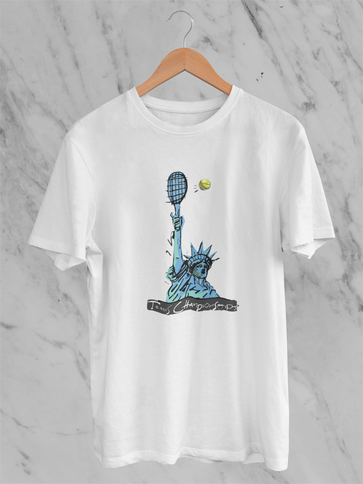Özgürlik Heykeli Beyaz T-shirt