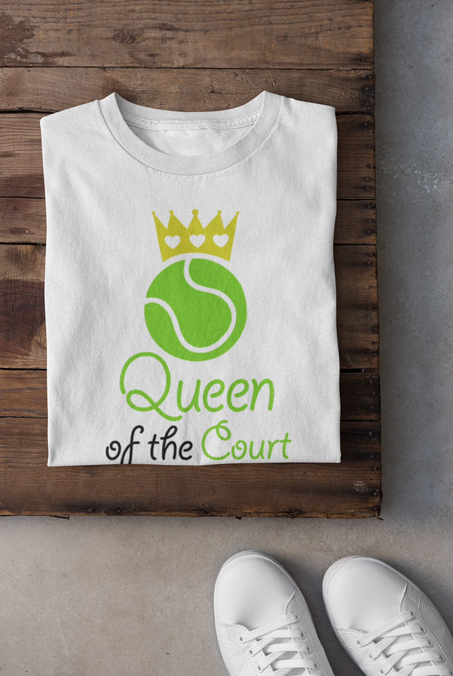 Queen Of The Court Beyaz T-shirt