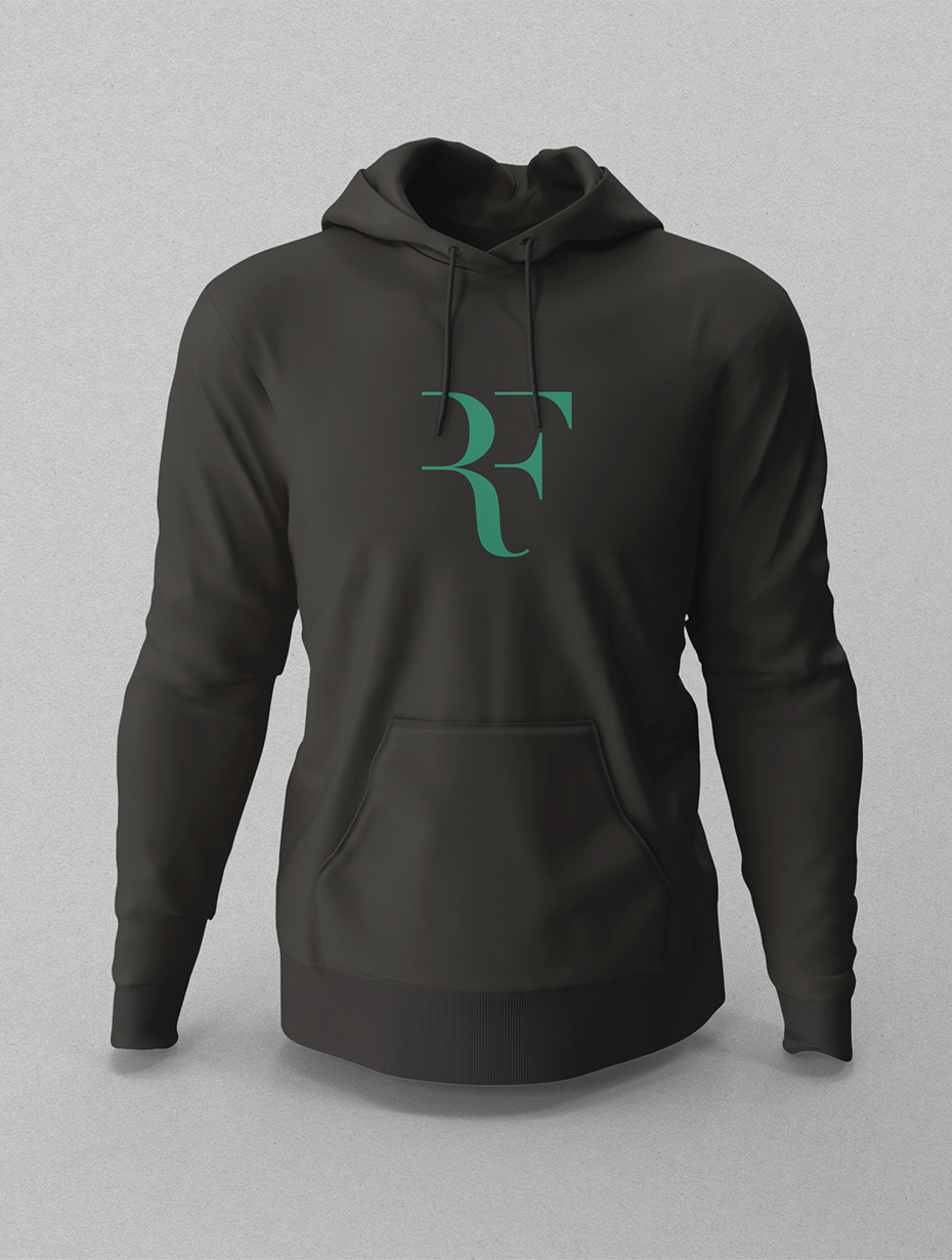 RF Yeşil Logo Siyah Hoodie