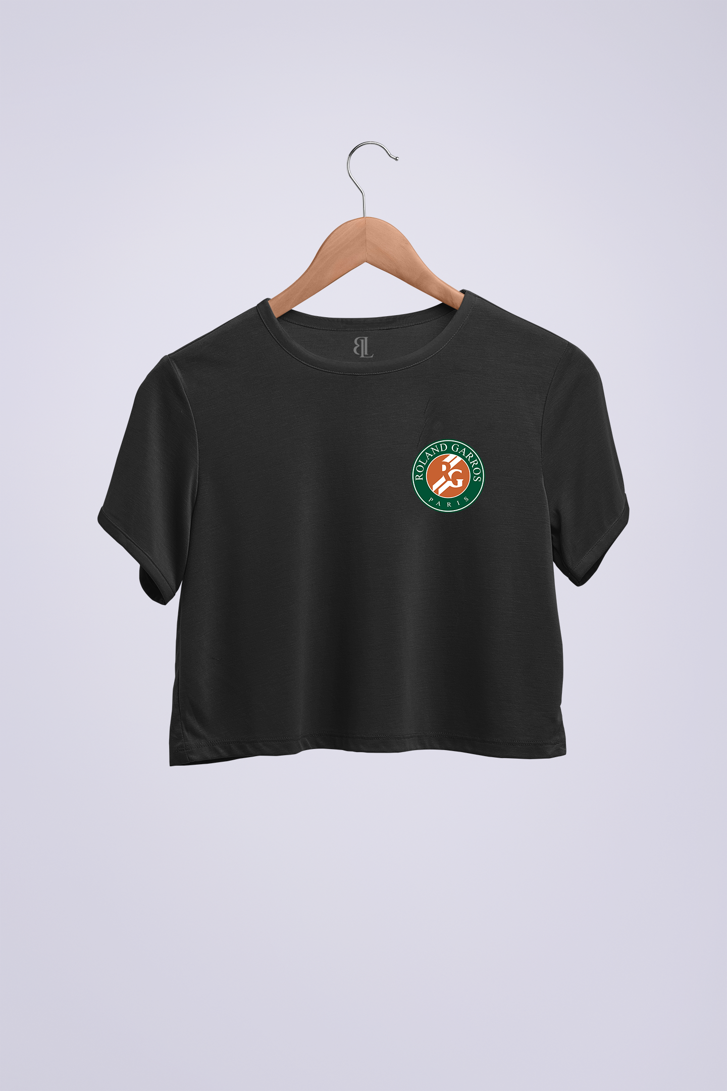 Roland Garros  Crop Siyah T-shirt