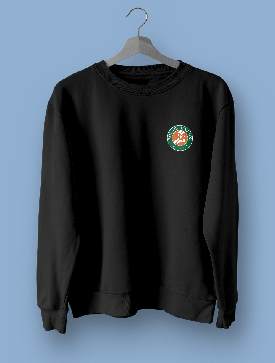 Roland Garros Siyah Sweatshirt