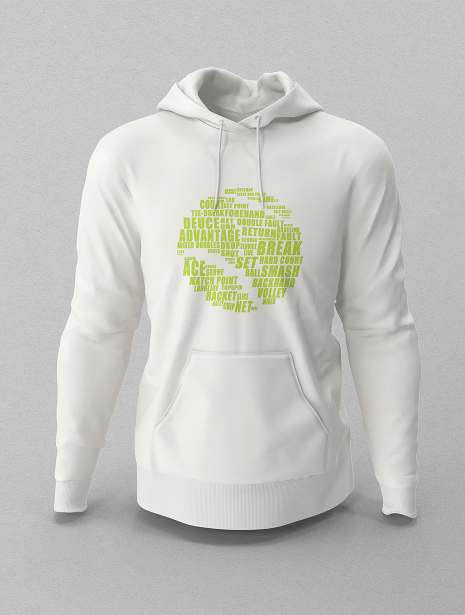Tennis Ball  Beyaz Hoodie