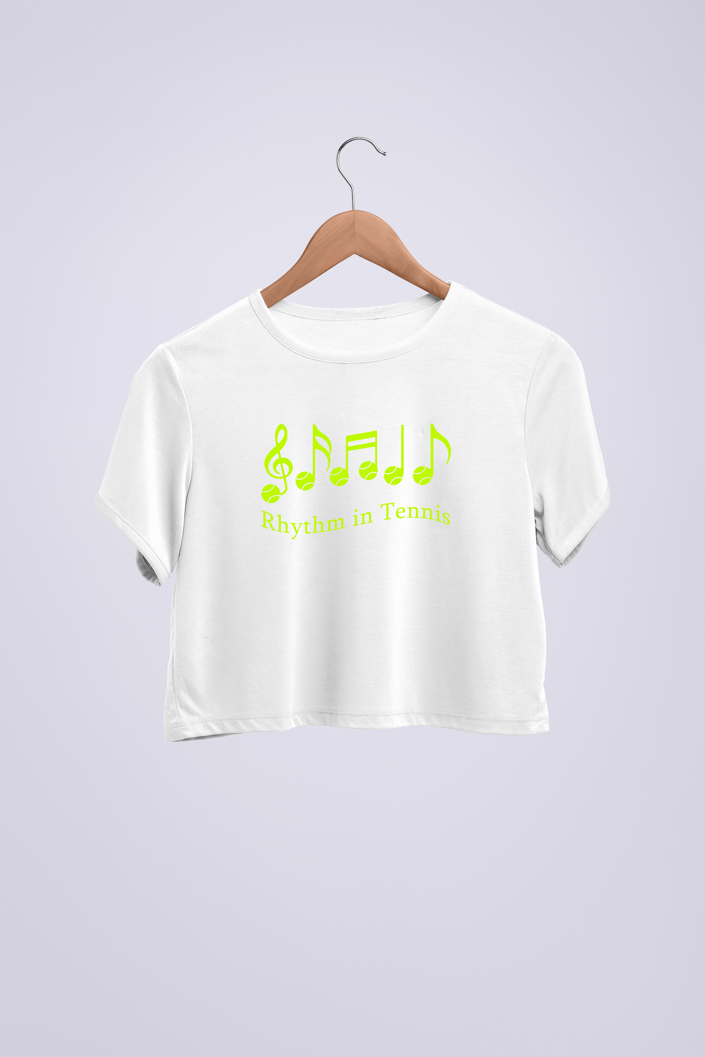 Tennis Rhythm  Crop Siyah T-shirt