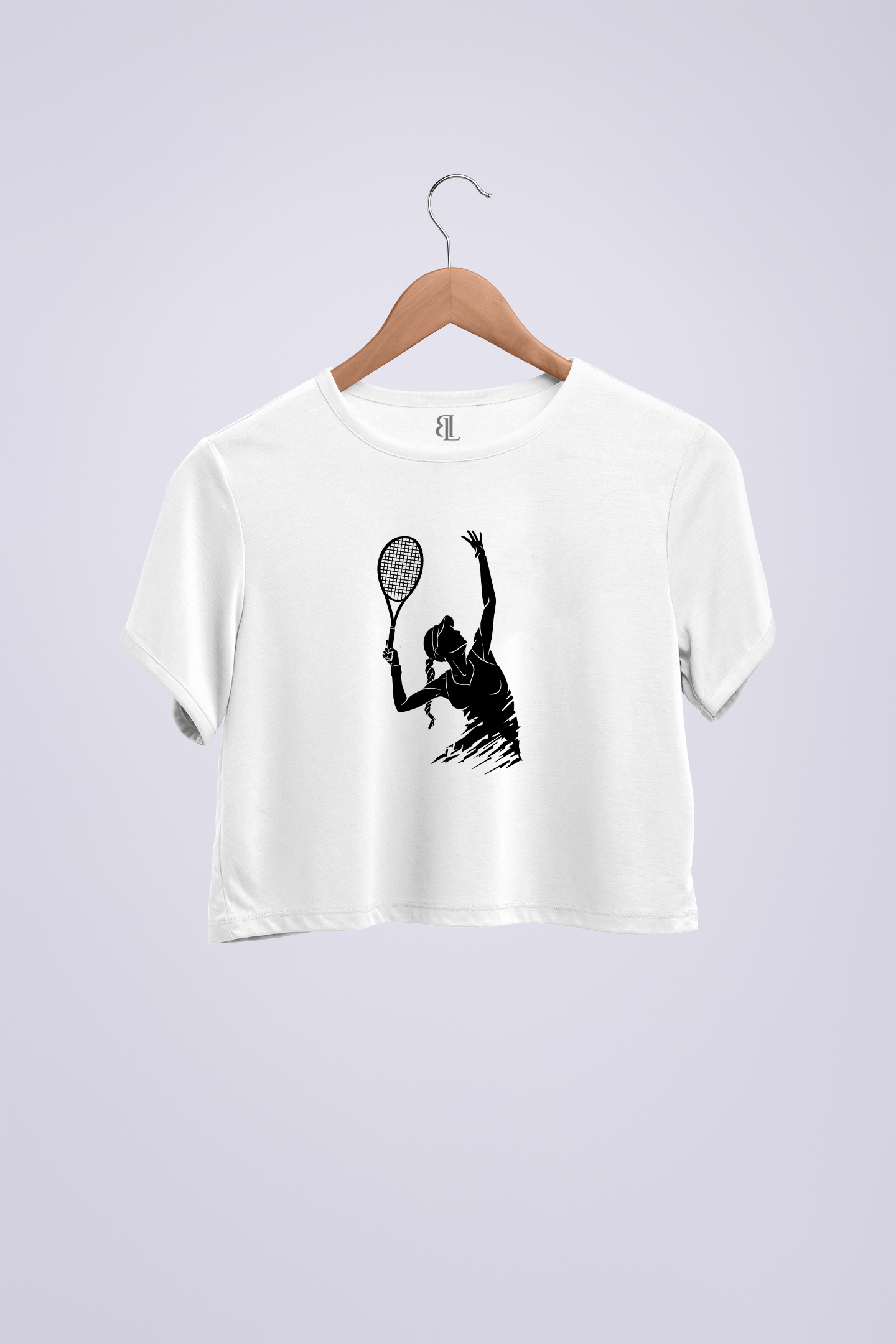 Tennis Woman  Crop Siyah T-shirt
