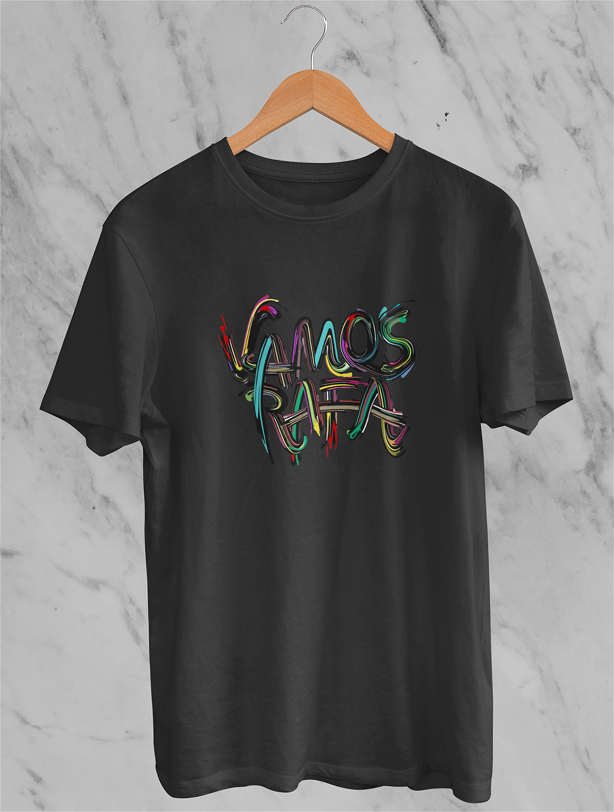 Vamos Rafa Siyah T-shirt