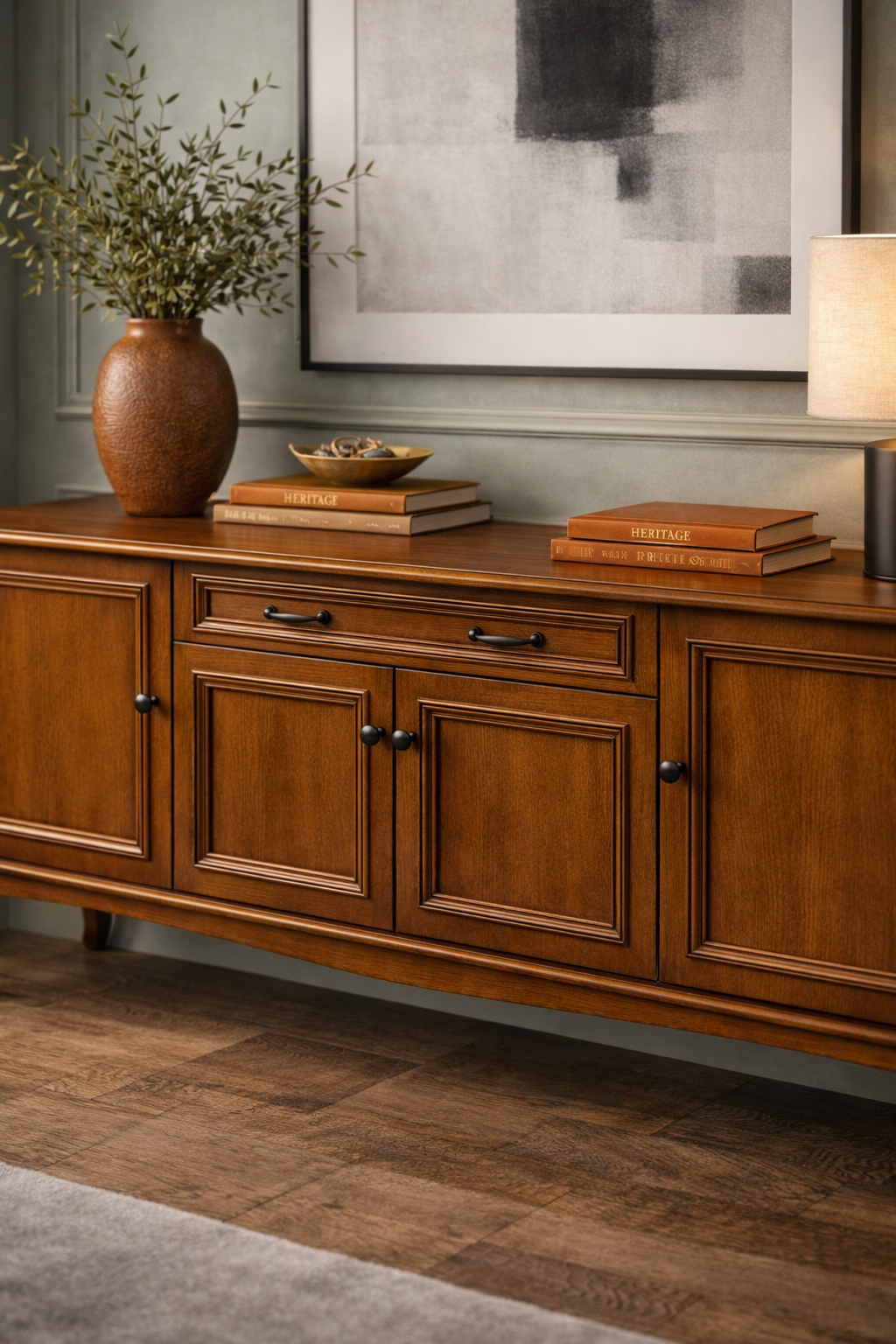 180 cm Masif Ayaklı Ahşap Konsol & Ahşap TV Ünitesi (Siyah – Beyaz – Ceviz Renk Seçenekli)