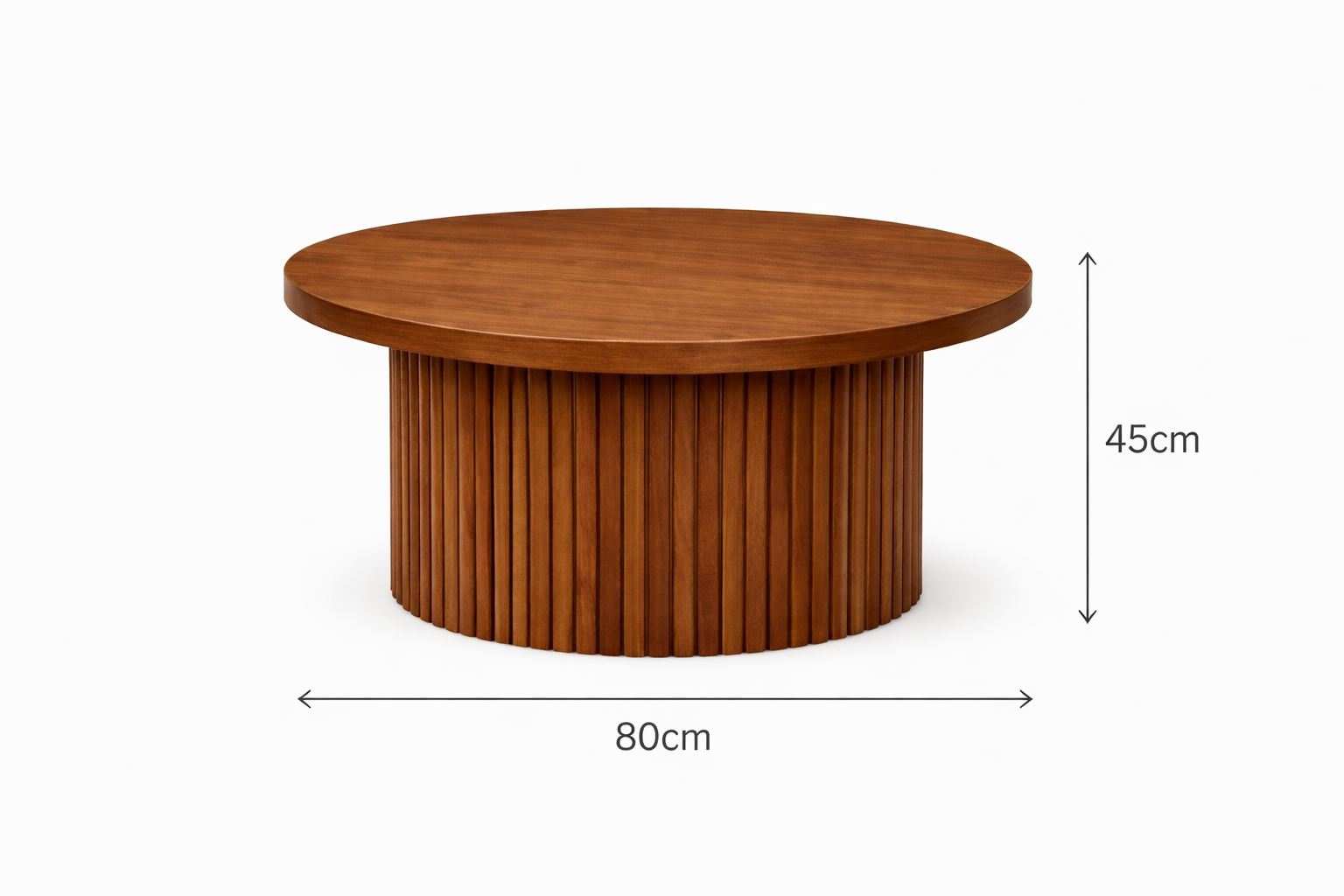 80 cm Yuvarlak Orta Sehpa | 45 cm | Ahşap Orta Sehpa