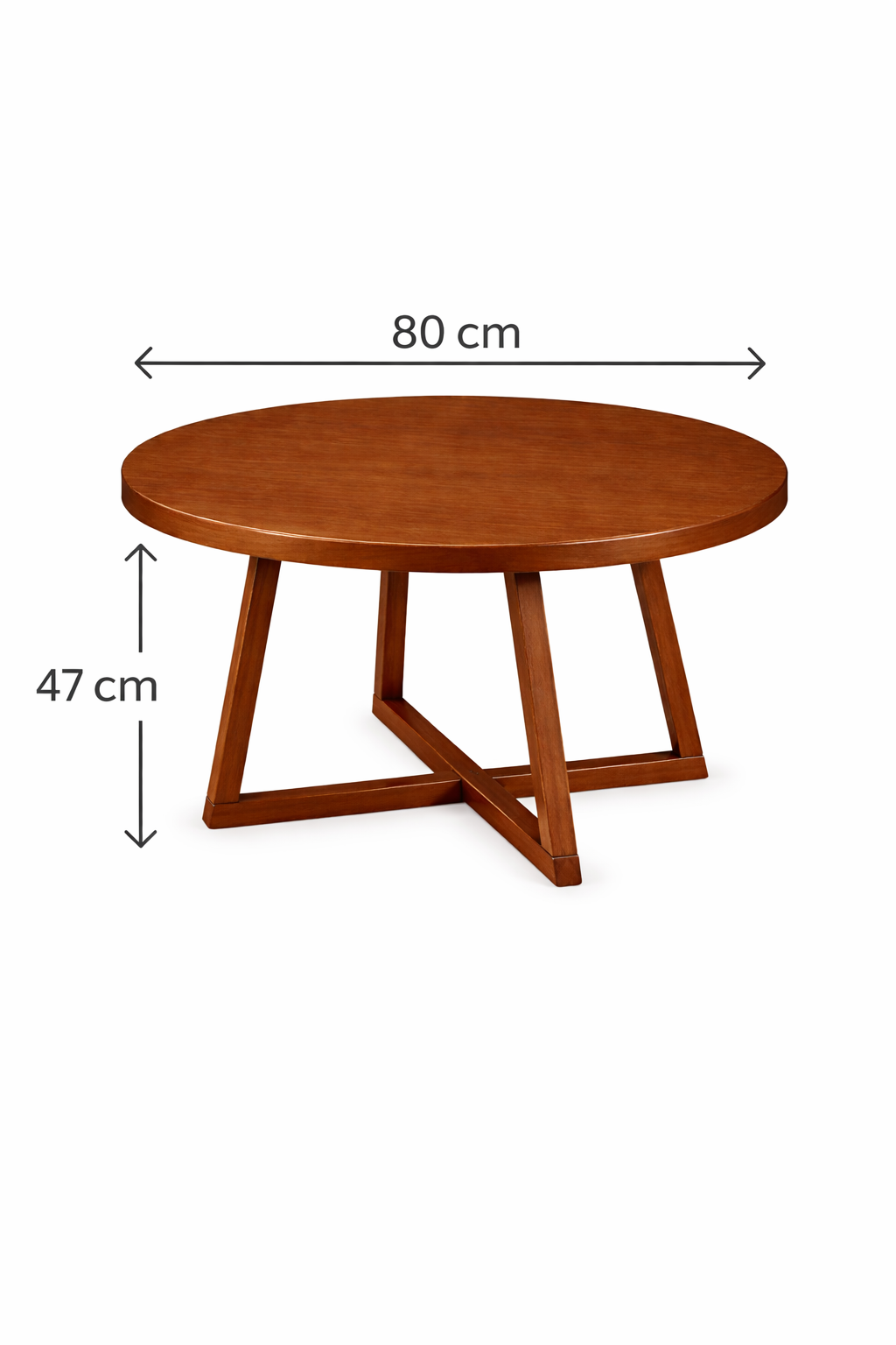 90 cm Yuvarlak Orta Sehpa | 47 cm | Ahşap Orta Sehpa