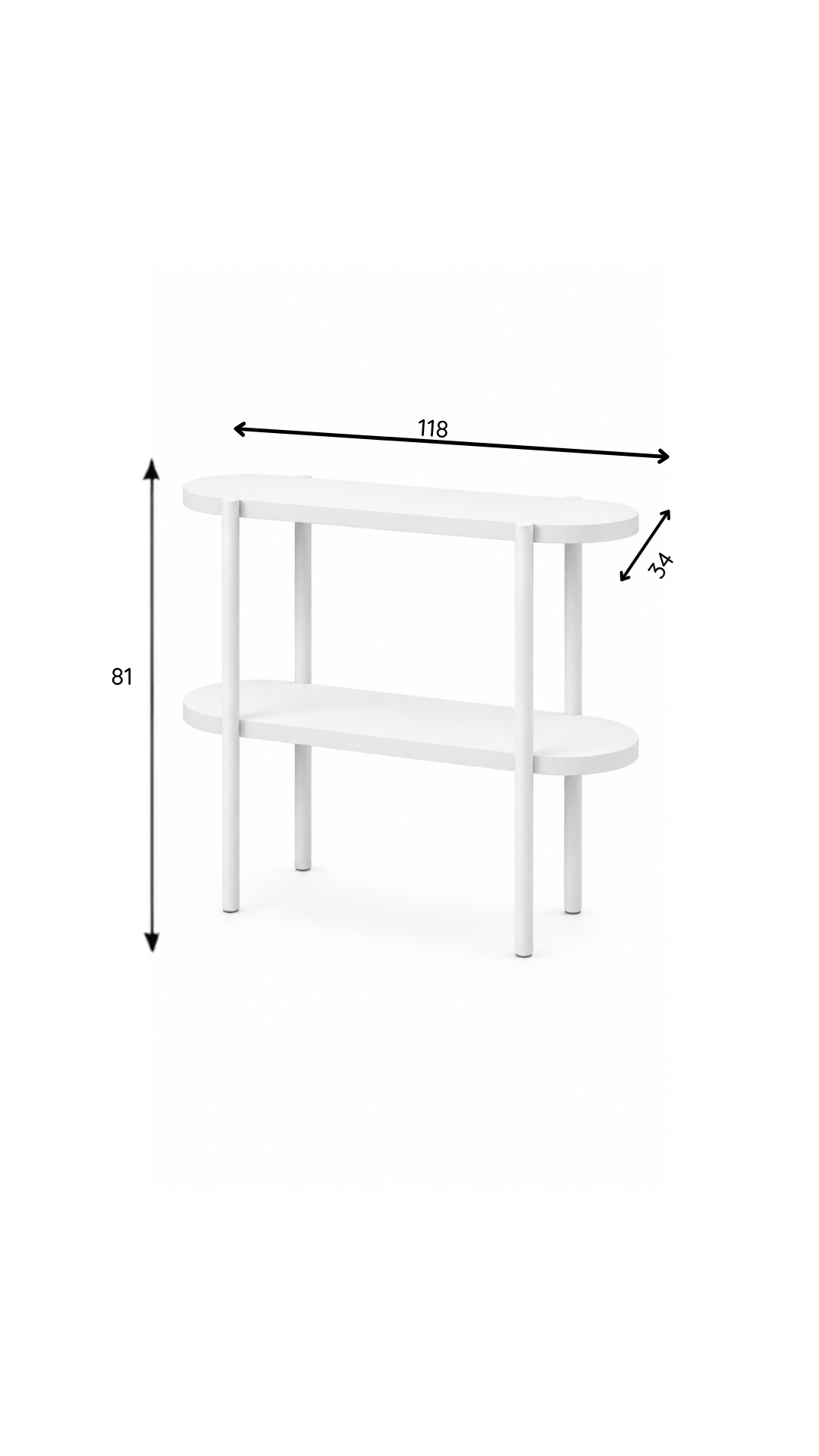 Abelya Meşe Dresuar – 118 cm Ahşap Dresuar