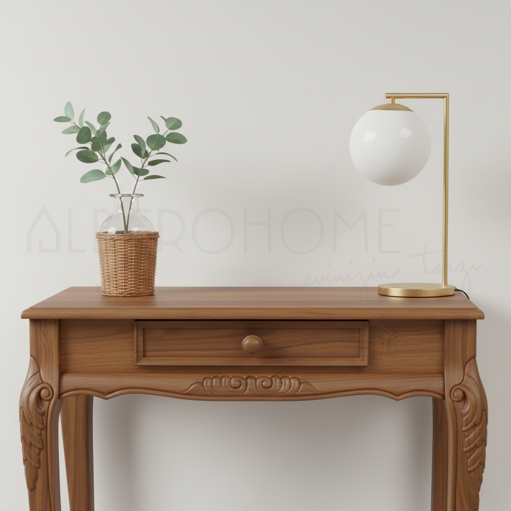 Ada El Oyması Ahşap Lükens Dresuar 80 Cm – Country Tasarım