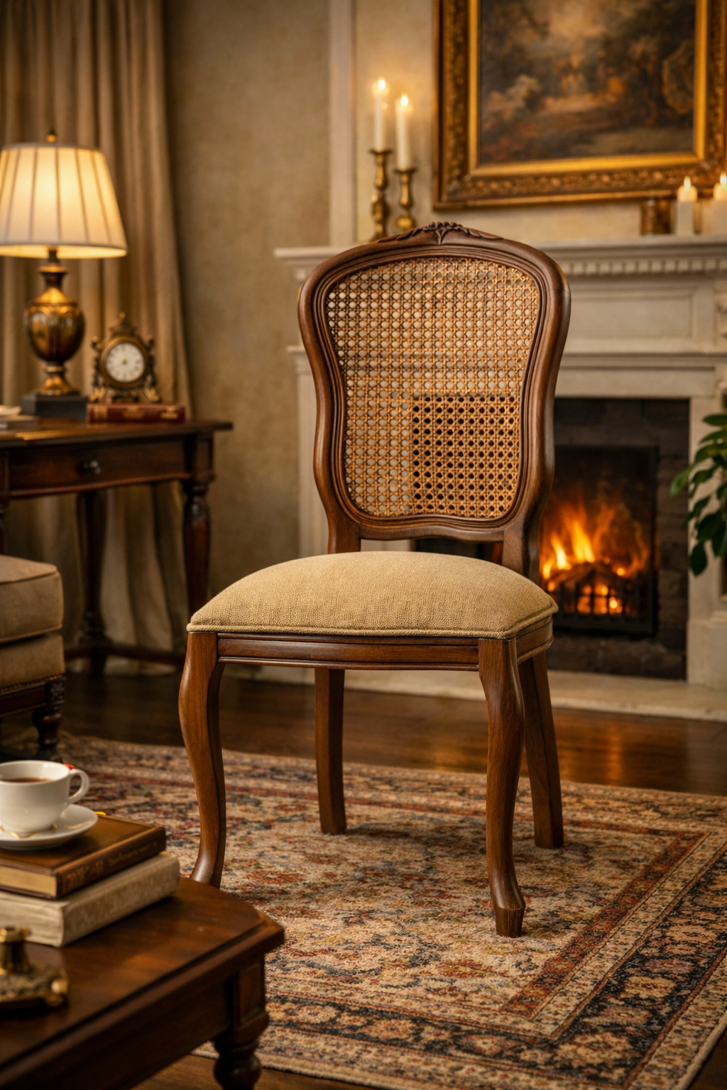 Afore Doğal Ahşap Kayın Ceviz Renk Hazeranlı Sandalye Detaylı İşçilik Modern Şık Tasarım