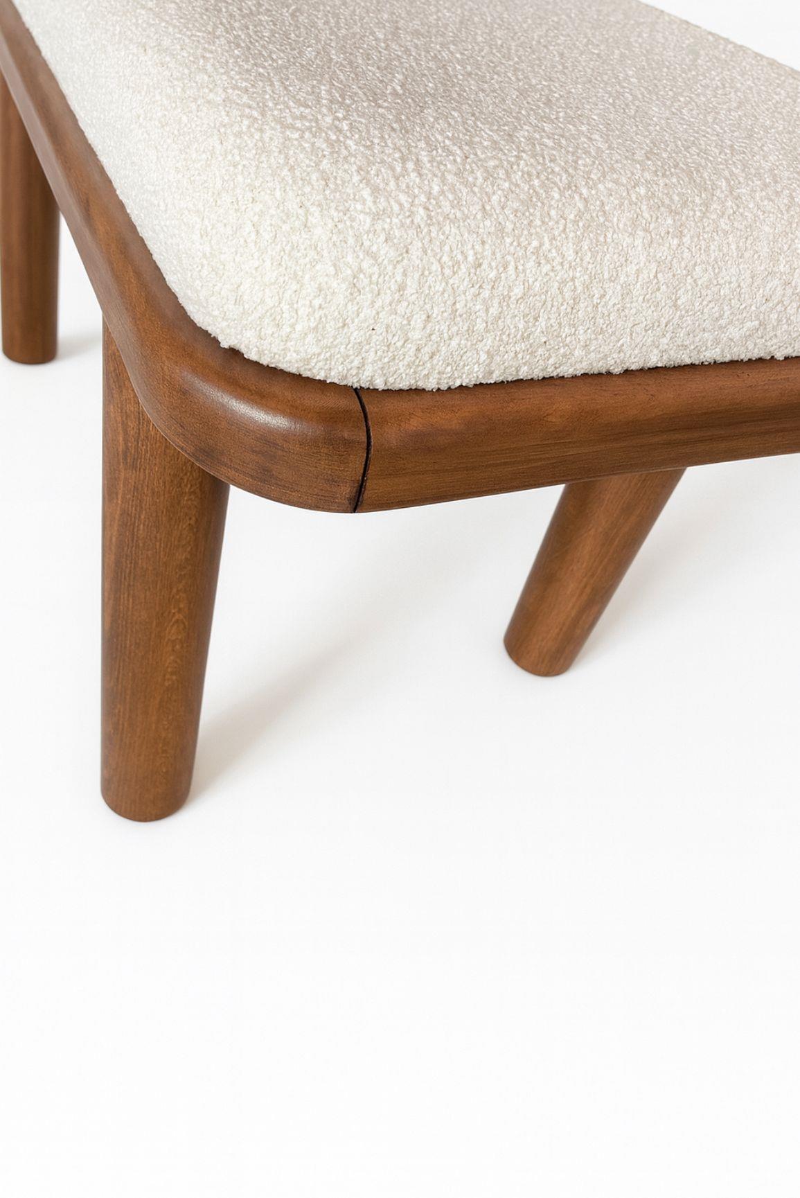 Alberohome 100 cm Kayın Ağacı Silinebilir Kumaş Minimal Bench