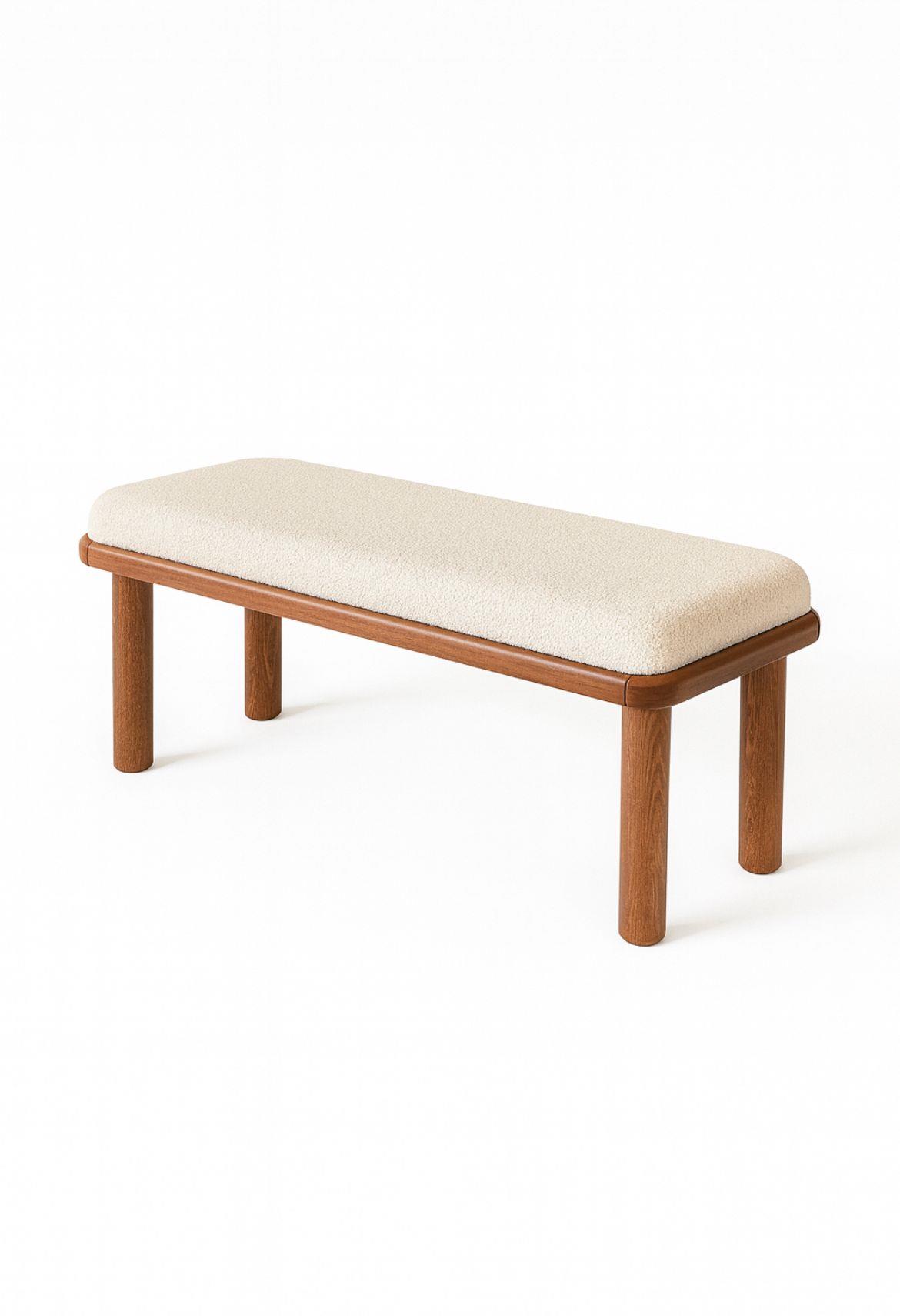 Alberohome 100 cm Kayın Ağacı Silinebilir Kumaş Minimal Bench