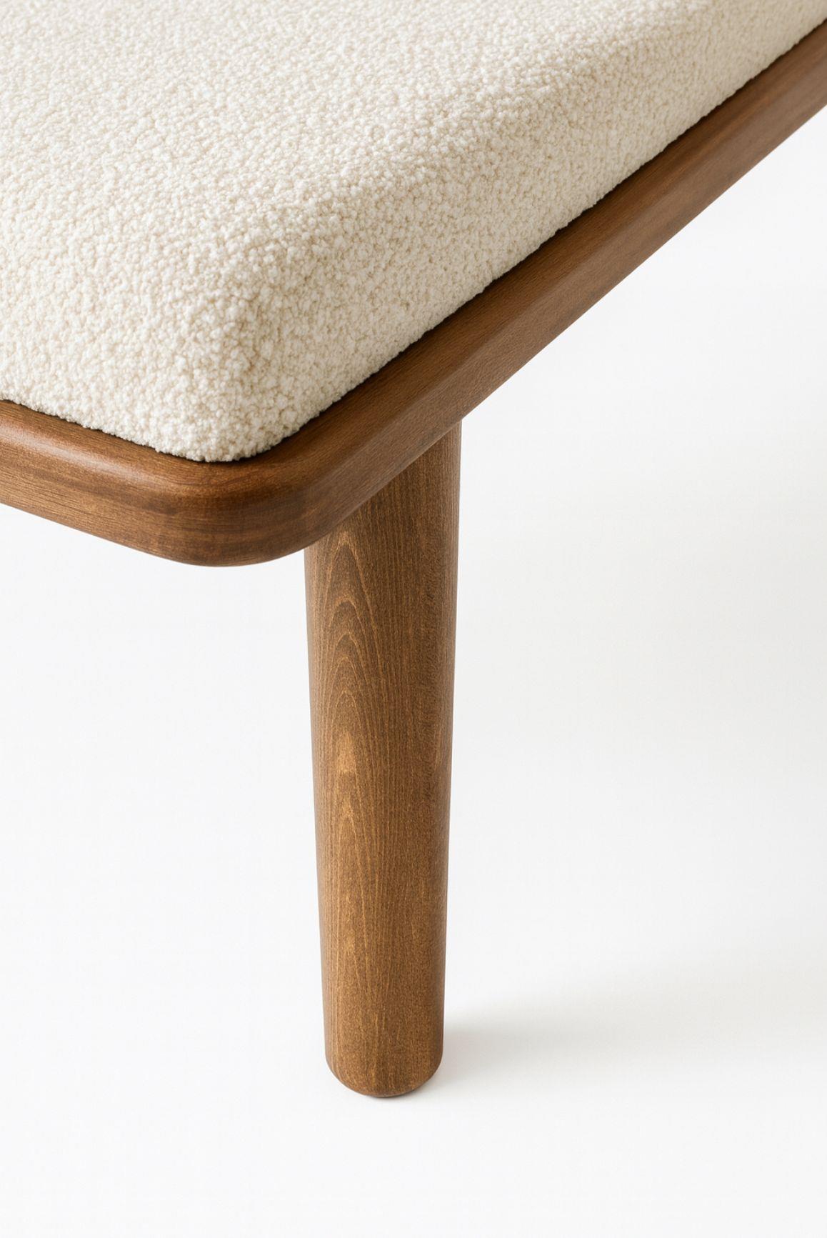 Alberohome 100 cm Kayın Ağacı Silinebilir Kumaş Minimal Bench