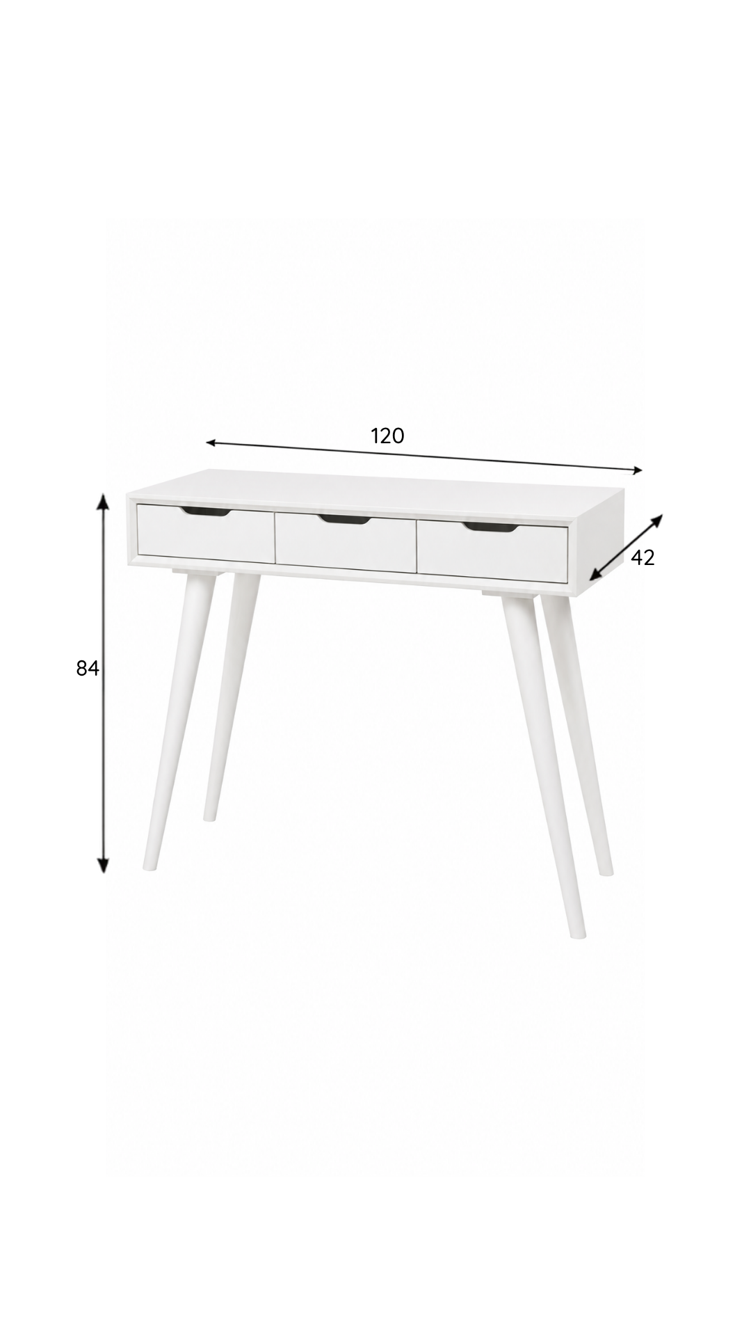 Alberohome 3 Çekmeceli Modern Dresuar – 120x42x84 cm