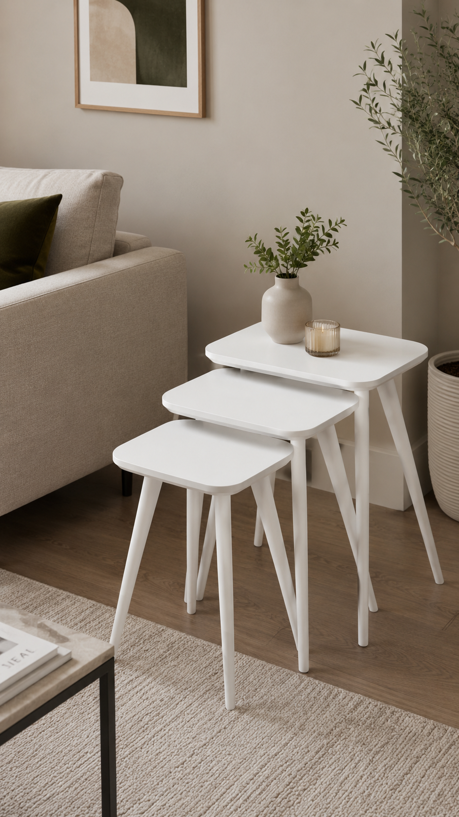 Alberohome 3'lü Zigon Sehpa Seti – Modern ve Şık Tasarım