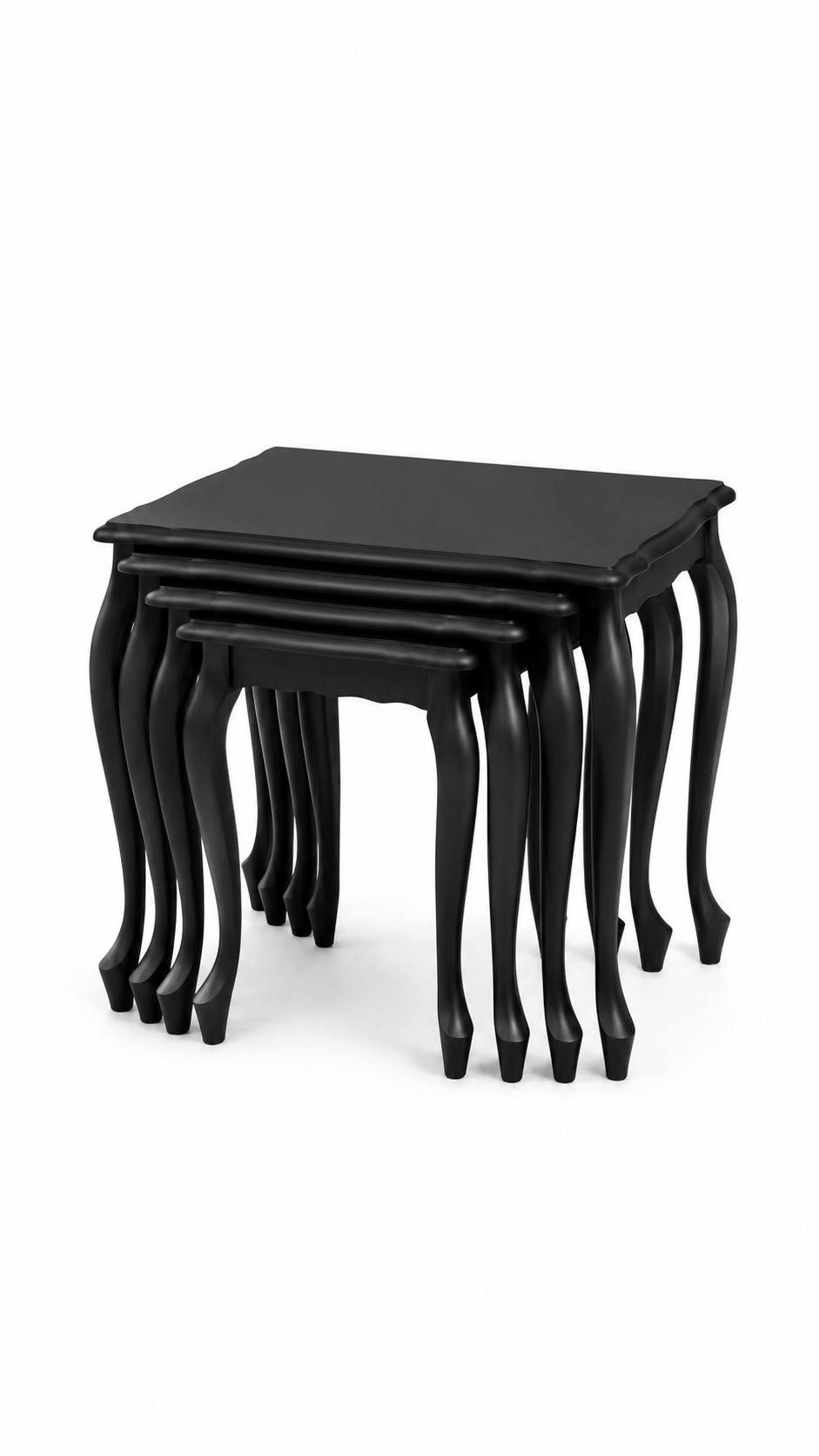 Alberohome Beyaz Ahşap Zigon Sehpa Takımı 65x43x56 cm
