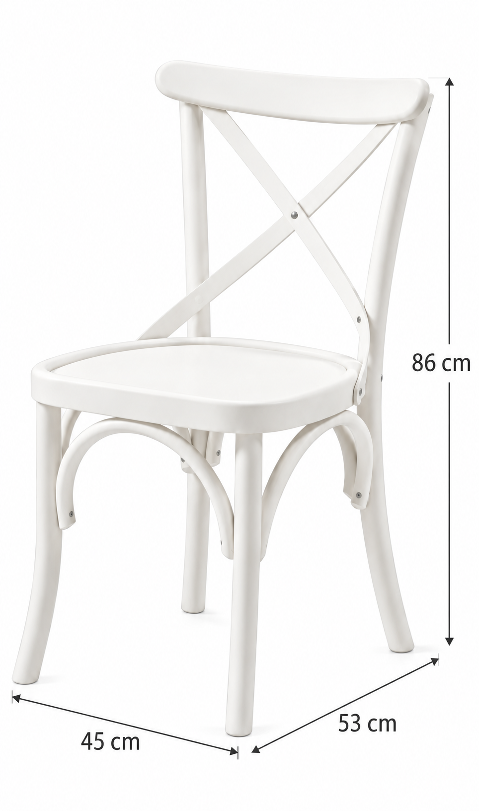 Alberohome Beyaz Yuvarlak Yemek Masası ve 4 Sandalyeli Takım