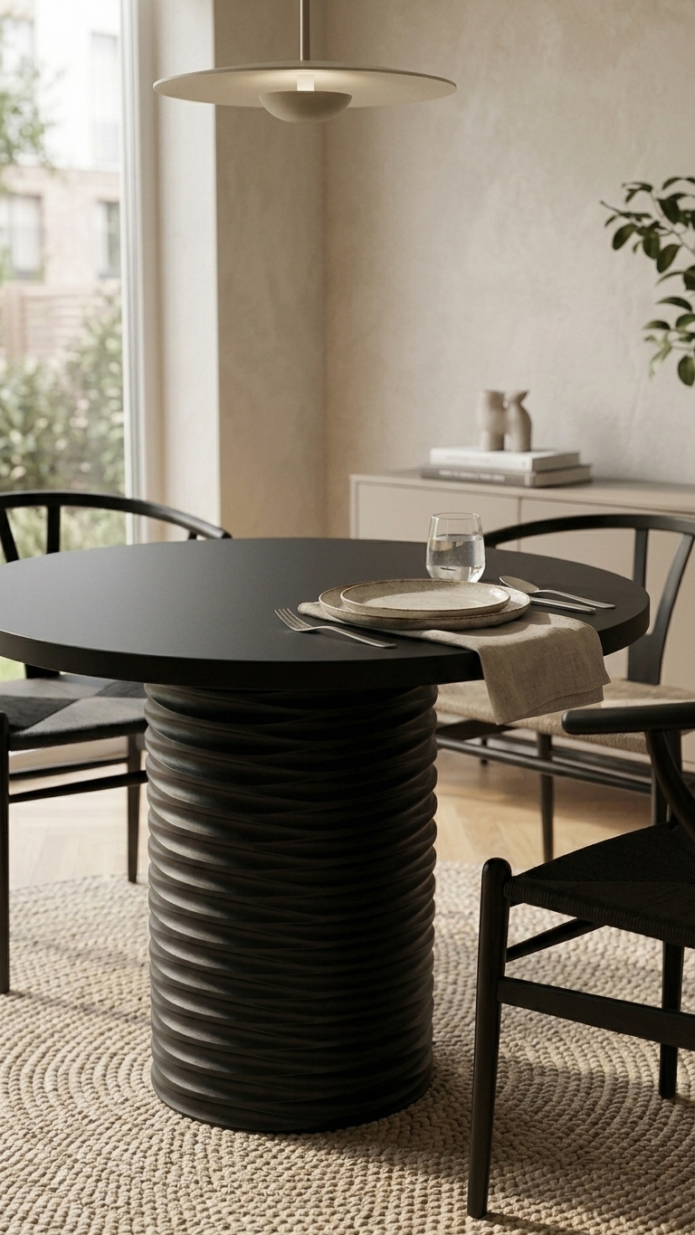 Alberohome Dar Su Yolu Yuvarlak Yemek Masası – 80x80 / 90x90 / 100x100 cm