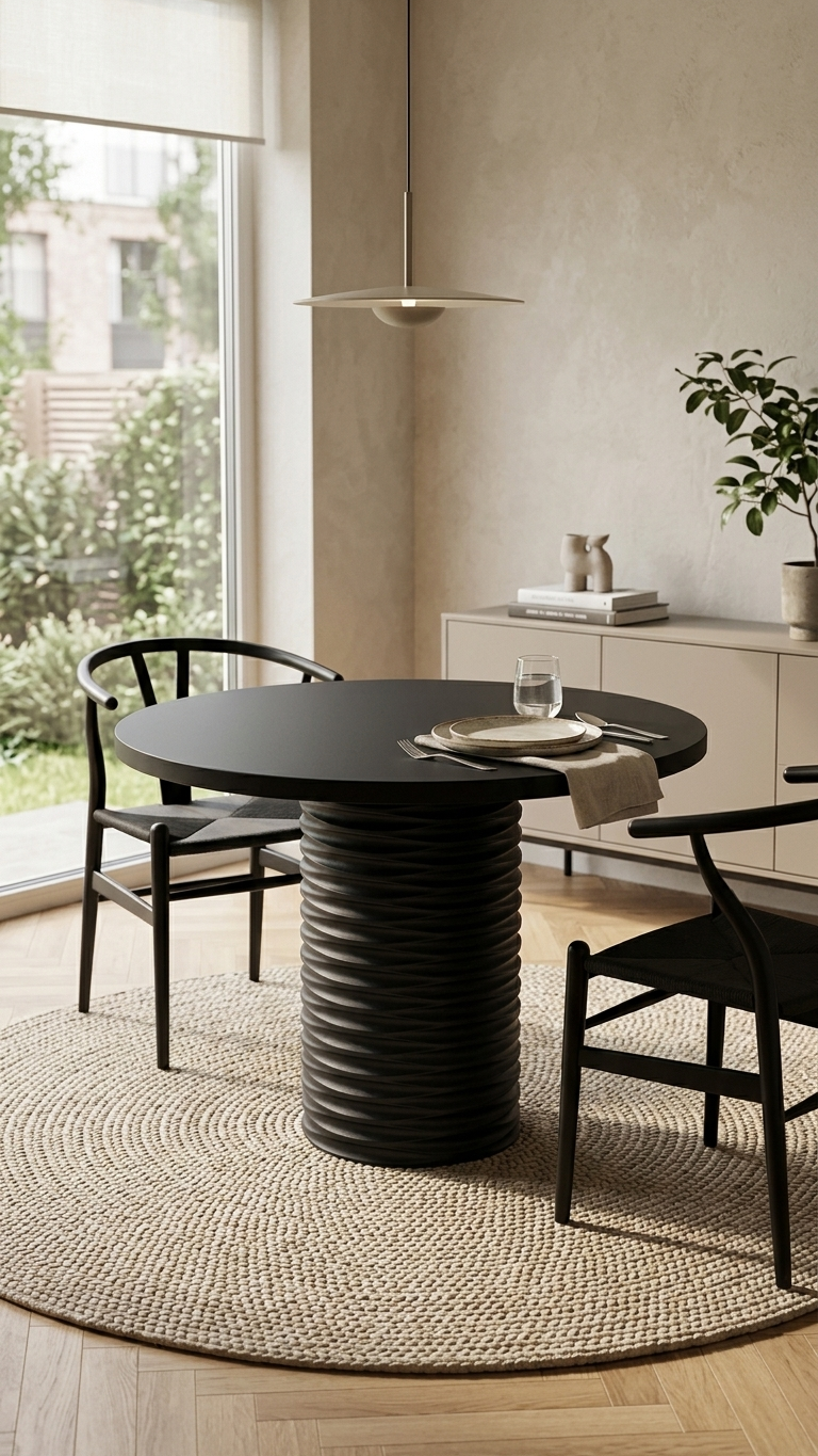 Alberohome Dar Su Yolu Yuvarlak Yemek Masası – 80x80 / 90x90 / 100x100 cm