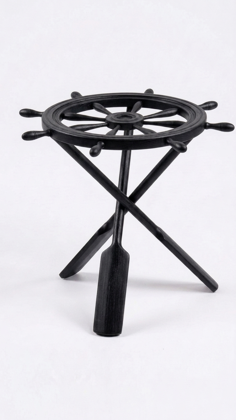 Alberohome Dümen Tasarımlı Ahşap Yan Sehpa 62x57 cm Dekoratif Sehpa