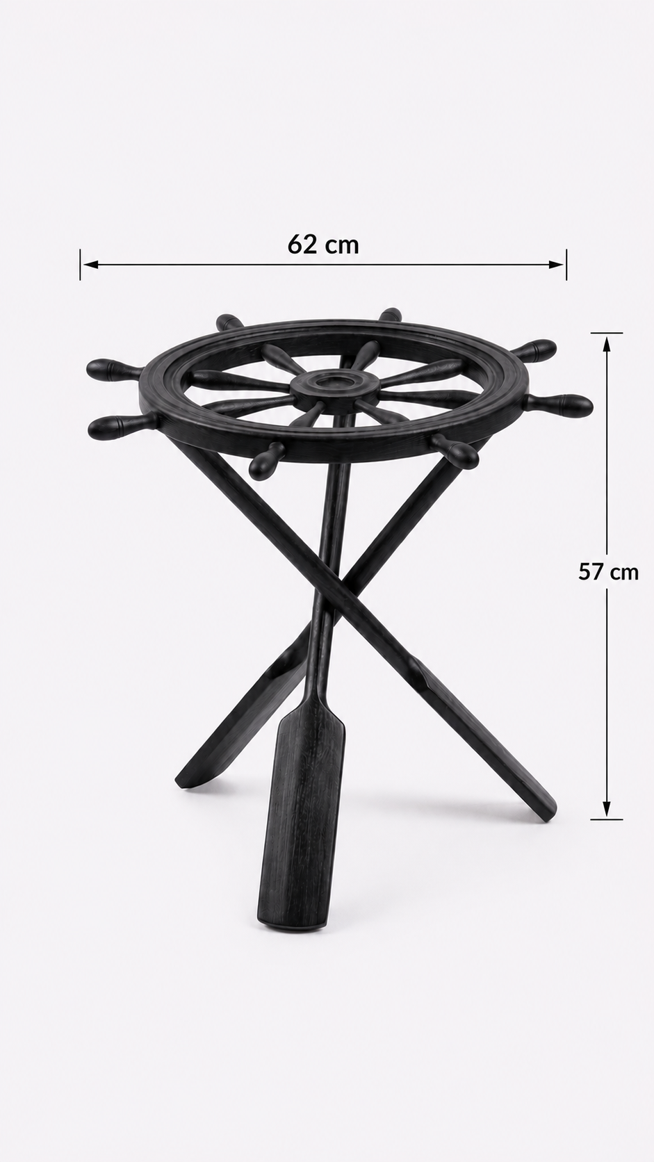 Alberohome Dümen Tasarımlı Ahşap Yan Sehpa 62x57 cm Dekoratif Sehpa